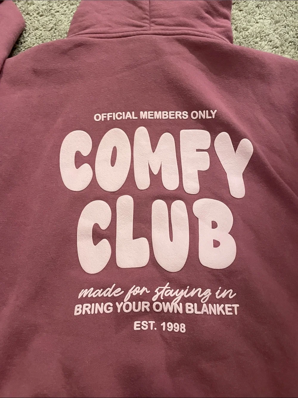 Wild Fable Mauve Pullover Hoodie with Script Detail - Picture 2 of 3